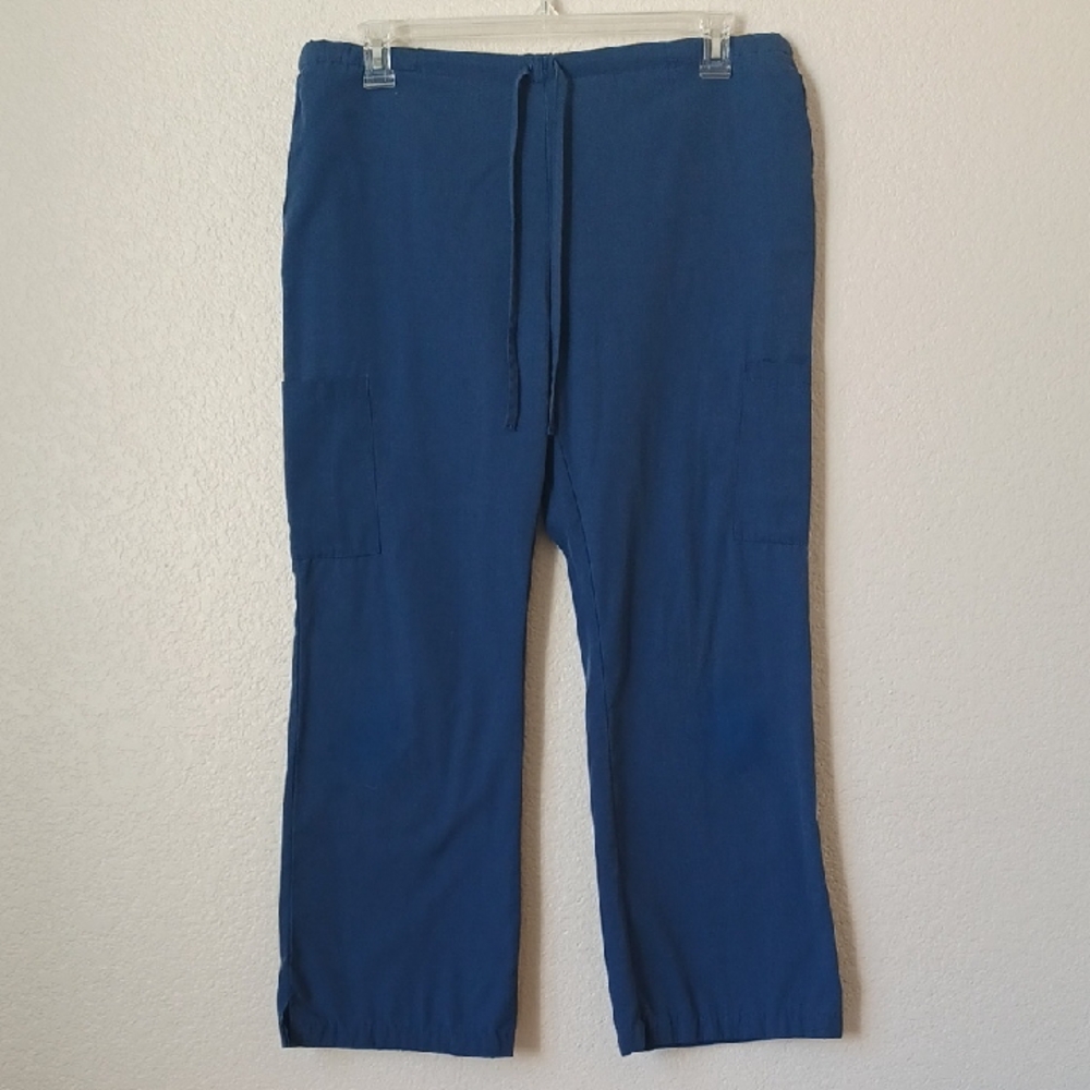 3/$25 SALE Fashion Seal Healthcare Scrub Pants Navy Blue Unisex Size Medium Reg